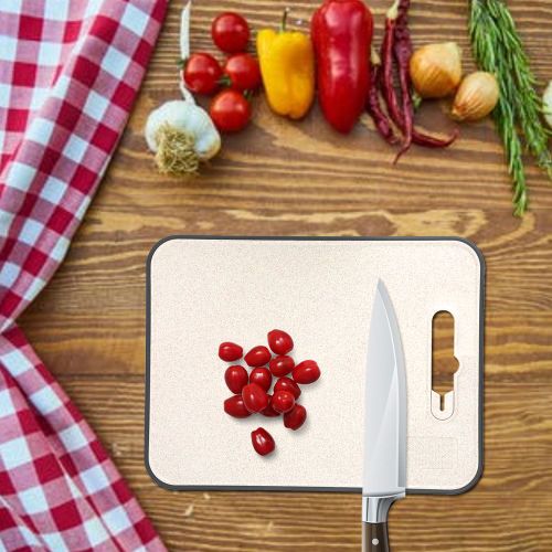 Hjlian Bloc A Decouper Avec Aiguiseur De Couteaux, Planche A Decouper Antiderapante, Outil De Cuisine Portable