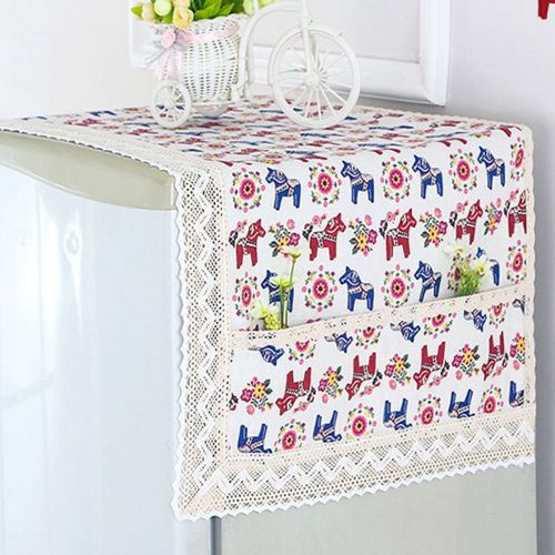 HJLIAN Housses anti-poussiere en dentelle pour refrigerateur avec sac de rangement, housse anti-poussiere pour machine a laver domestique