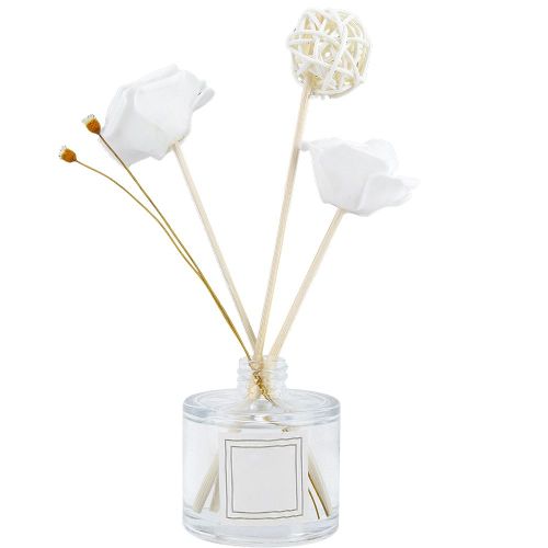 Hjlian Ensemble De Diffuseurs De Parfum, Batonnets Parfumes, Diffuseur De Parfum, Aromatherapie, Blanc Transparent 