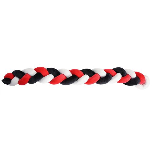 Hjlian Tour De Lit Tresse Pour Bebe, Long Coussin De Chambre D'enfant, Noud Doux, Oreiller Serpent (2 M)