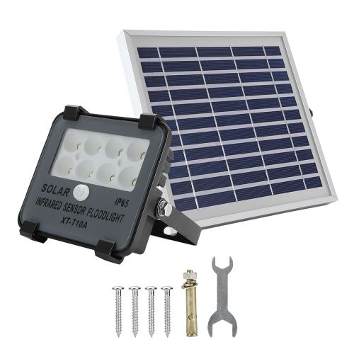 Hjlian Projecteur Led Solaire A Capteur De Nuit 20 W Pour Jardin Exterieur