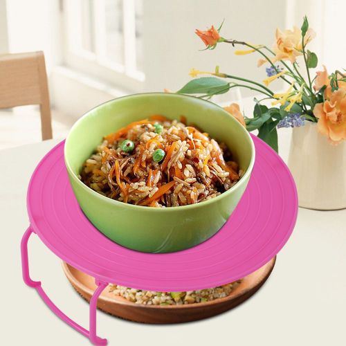 HJLIAN Plateau de cuisson vapeur multifonction pour four a micro-ondes, grille de cuisson vapeur robuste (rose)