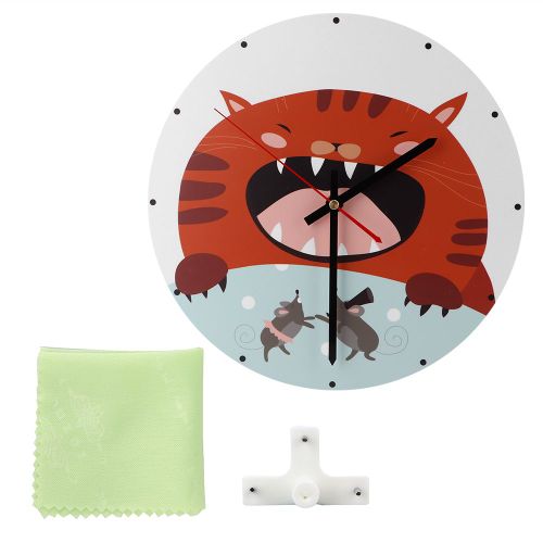 HJLIAN Horloge murale nordique retro en metal, style animal, moderne et tendance (A)