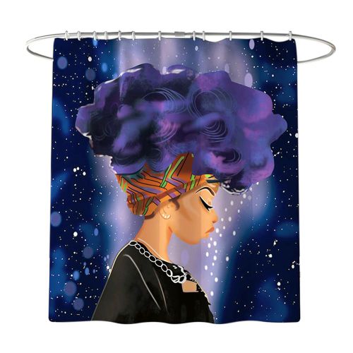 HJLIAN Rideau de douche impermeable a theme fille, decoration de salle de bain