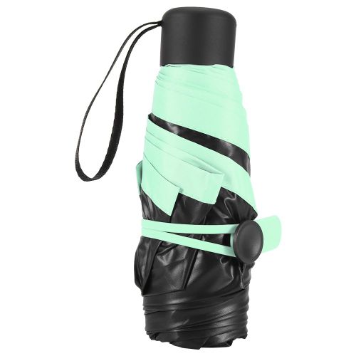 HJLIAN Mini parapluie de poche pliable et portable a cinq volets, protection fiable (vert)