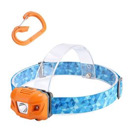 Hjlian Lampe Frontale Led Etanche Avec Fonction Sos Pour Le Camping Et La Peche En Plein Air (Orange)