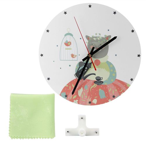 HJLIAN Horloge murale nordique retro en metal, style animal, moderne et tendance (B)