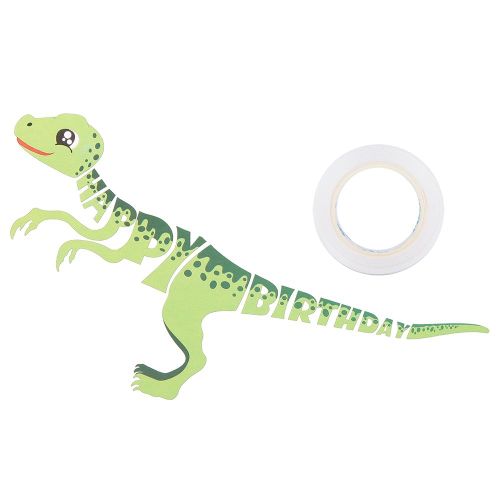 HJLIAN Banniere en papier a suspendre, motif dinosaure, decorations pour joyeux anniversaire (n¡ã 1)