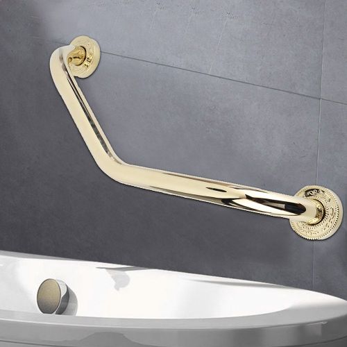 HJLIAN Barre d'appui de salle de bain en alliage de zinc, rampe de toilette, accoudoir antiderapant de securite pour personnes agees