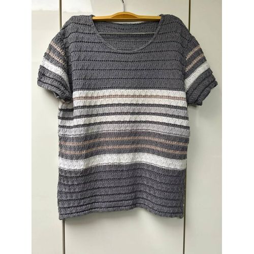 Pull Gris Ligné - Taille L