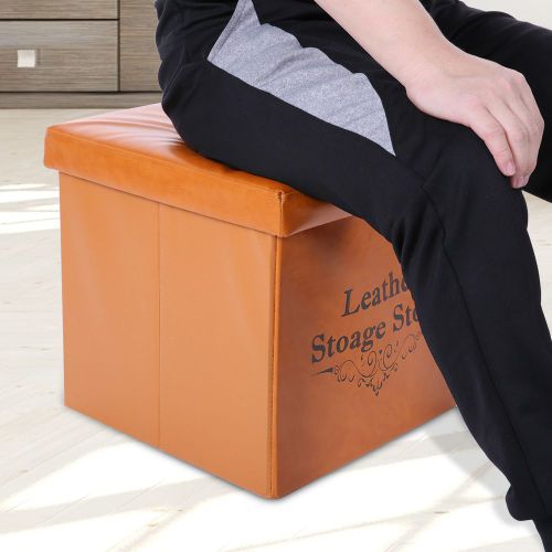 Hjlian 1 Tabouret De Rangement Multifonctionnel Pour Jouets Et Vetements, Repose-Pieds Pliable De Forme Carree