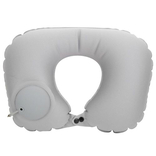 Hjlian Coussin Gonflable Automatique En Forme De U, Coussin Portable Pour Le Soutien Du Cou (Gris) 