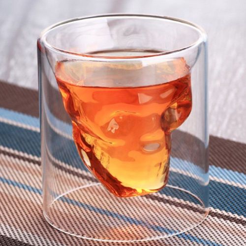 Hjlian Verre A Liqueur En Cristal So Cool Skull Pour Whisky 75 Ml (Tete De Mort)