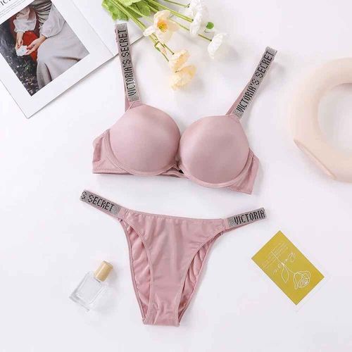 Nouvelle Mode Femme Lingerie Sexy Sport Classique Rembourré Réglable Push Up Victoria's Secret Ensemble De Lingerie Ensemble De Sous-Vêtements