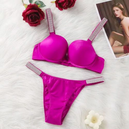 Ensemble De Soutien-Gorge Sexy Femmes Bralette Strass Filles Ensemble De Sous-Vêtements Brassière String Transparent Rassembler Soutiens-Gorge Lingerie Ensembles De Culottes