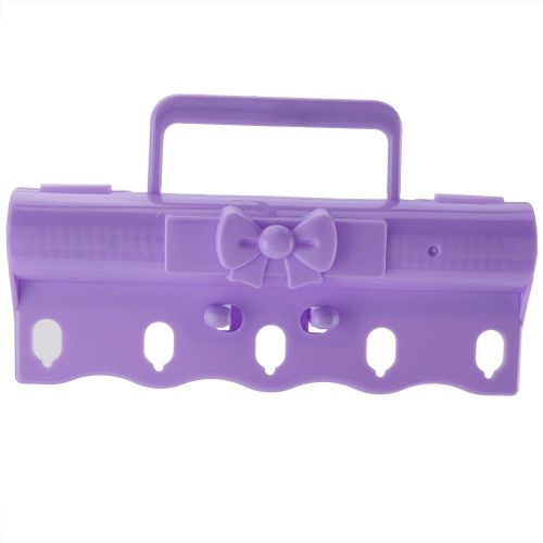 HJLIAN Cintre a 5 trous avec boucle coupe-vent et crochets pour vetements (violet)