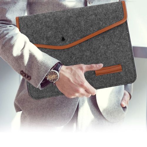 HJLIAN Sacoche en feutre pour ordinateur portable, enveloppe, porte-ordinateur portable, etui souple, sac a loquet, 11 pouces
