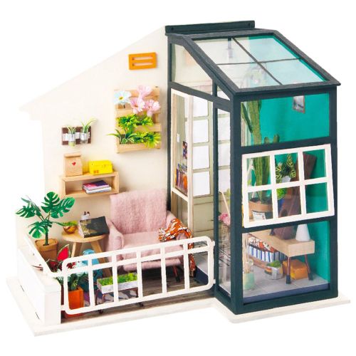 HJLIAN Maison de poupee DIY, jolie maison de poupee miniature, kit de jouets, cadeau DIY parfait