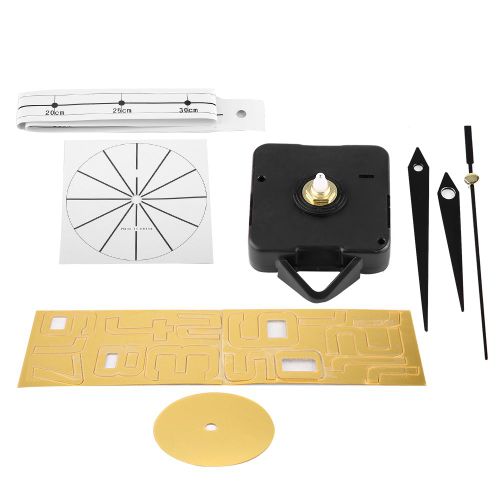 HJLIAN Horloge murale moderne sans cadre, grande horloge 3D sans tic-tac pour salon, doree