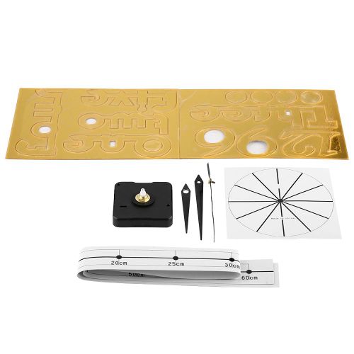 HJLIAN Horloge murale moderne sans cadre, grande horloge 3D sans tic-tac pour salon, doree