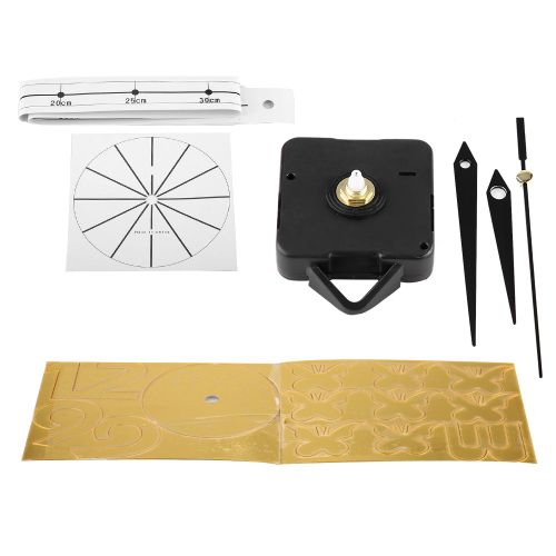HJLIAN Horloge murale moderne sans cadre, grande horloge 3D sans tic-tac pour salon, doree
