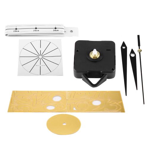 HJLIAN Horloge murale moderne sans cadre, grande horloge 3D sans tic-tac pour salon, doree