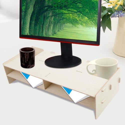 HJLIAN Support de rangement moderne pour ecran d'ordinateur portable, bureau, etagere