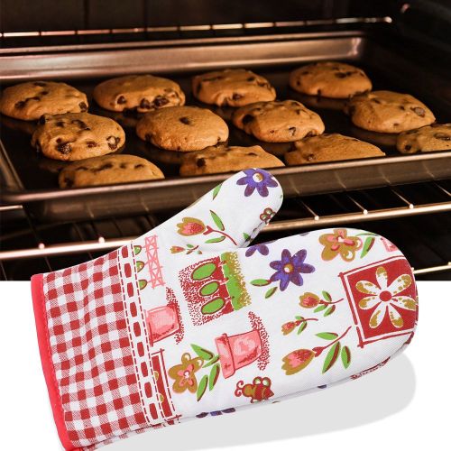 HJLIAN 1 gant de cuisine antiderapant en coton resistant a la chaleur pour four a micro-ondes