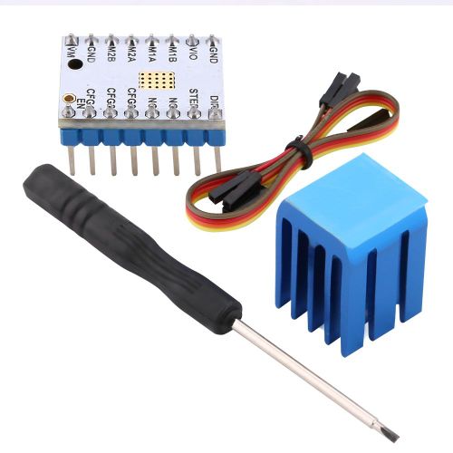 HJLIAN Module de carte controleur de moteur pas a pas, dissipateur thermique avec autocollant Reprap (TMC2100)