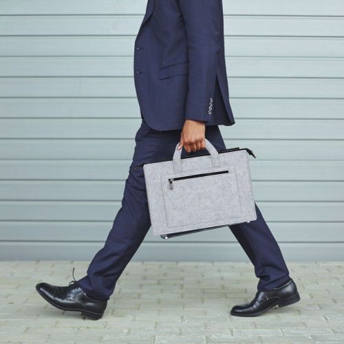 HJLIAN Sacoche de protection en feutre pour ordinateur portable, sac a main antichoc avec poignee pour ordinateur portable (15 pouces)