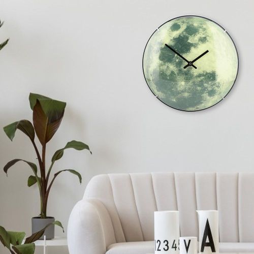 HJLIAN Horloge murale lumineuse en acrylique et PVC, impermeable, a suspendre, ideale pour la decoration de la piece