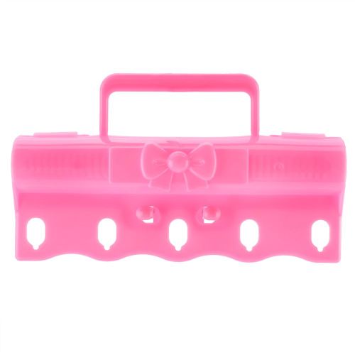 HJLIAN Cintre a 5 trous avec boucle coupe-vent et crochets pour vetements (rose)