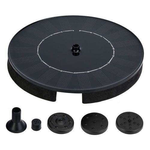 Hjlian Fontaine Solaire Avec Reservoir D'eau Pour Bassin, Piscine, Jardin, Poissons, Sans Lampe 9 V 2 W