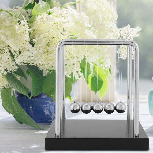 HJLIAN Berceau de Newton Balance Billes d'acier Physique Science Pendule Ornements Jouet Bureau M