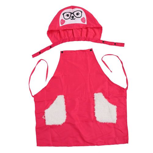 Hjlian Tablier De Cuisine A Capuche Impermeable Et Resistant A L'huile Pour Adultes, Pour Chef, Barbecue, Patisserie, Traiteur (Rose)