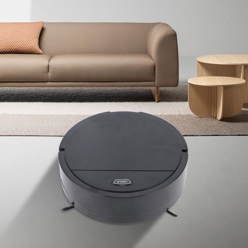 HJLIAN Aspirateur robot intelligent automatique rechargeable par USB pour la maison (noir)