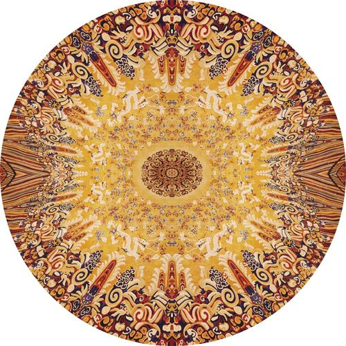 Hjlian Tapis Rond Antiderapant, Tapis D'assise Lavable, Tapis De Chaise Rotray, Tapis De Chambre A Coucher 60 Cm