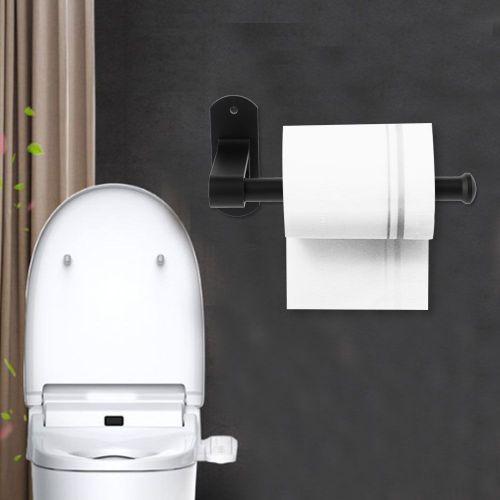 HJLIAN Porte-rouleau de papier toilette mural a tube unique, etagere, support a rouleaux, salle de bain, cuisine, toilettes