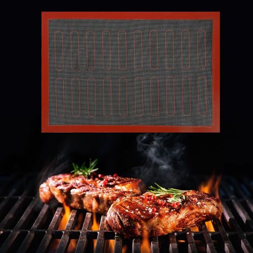 HJLIAN Tapis de cuisson en silicone tres grand, resistant a la chaleur, pour cuisiniere, barbecue, ustensiles de cuisson (n¡ã 1)