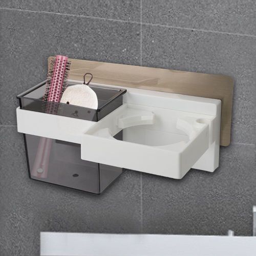 HJLIAN Support mural pour seche-cheveux, support de rangement pour salle de bain