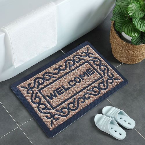 Hjlian Paillasson Antiderapant Absorbant L'eau Pour Entree Interieure Et Exterieure (L)