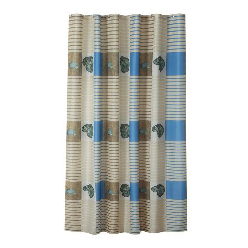HJLIAN Rideau de douche impermeable + crochets de suspension #2