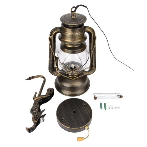 HJLIAN Lampe suspendue en fer de style retro 111-240 V, luminaire antique pour bureau, cafe, bar, bleu bronze