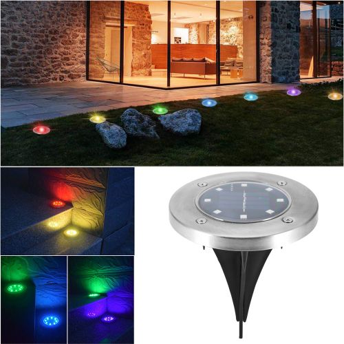 Hjlian Lampe De Jardin Solaire A Led Coloree Pour L'eclairage De La Maison Et Du Jardin