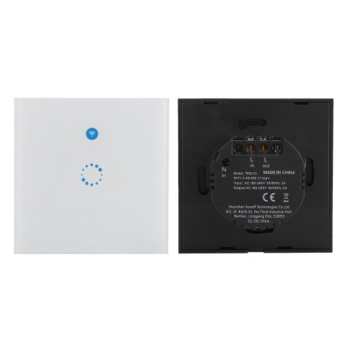 Hjlian Applique Murale Intelligente Avec Interrupteur Tactile Et Controleur Sans Fil, Lampe Led Wifi (Prise Ue)