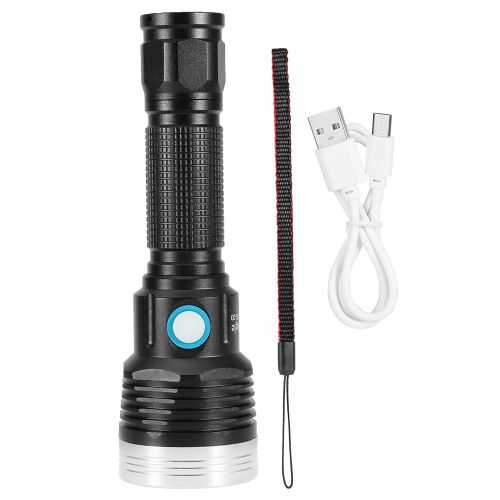 HJLIAN Lampe torche LED L2 rechargeable par USB, 5 modes, 18650 (sans batterie)