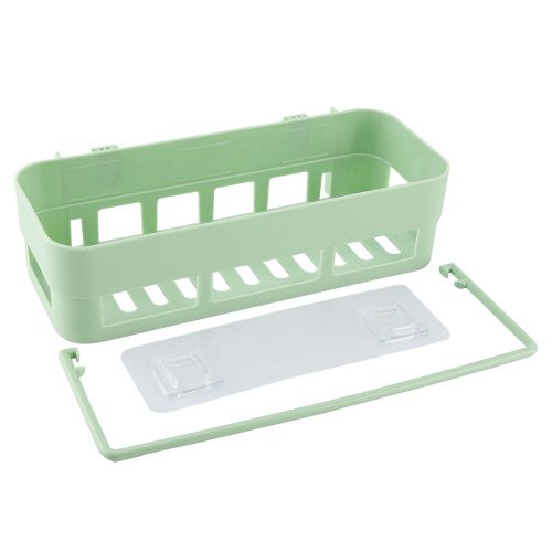HJLIAN Support de rangement multifonctionnel pour salle de bain avec porte-serviettes (vert)
