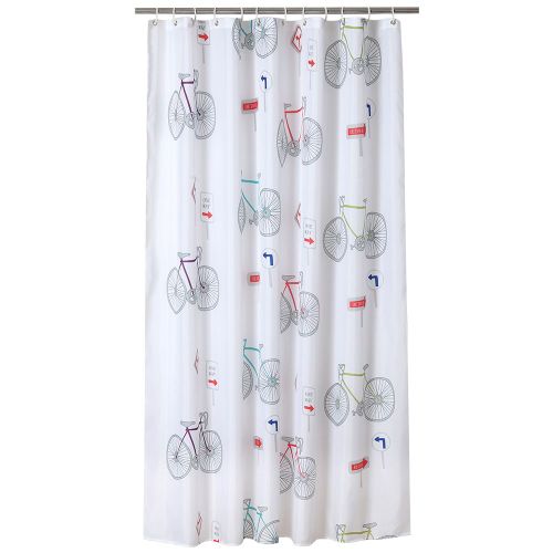 HJLIAN Rideau de douche et de bain impermeable avec crochets de suspension #1