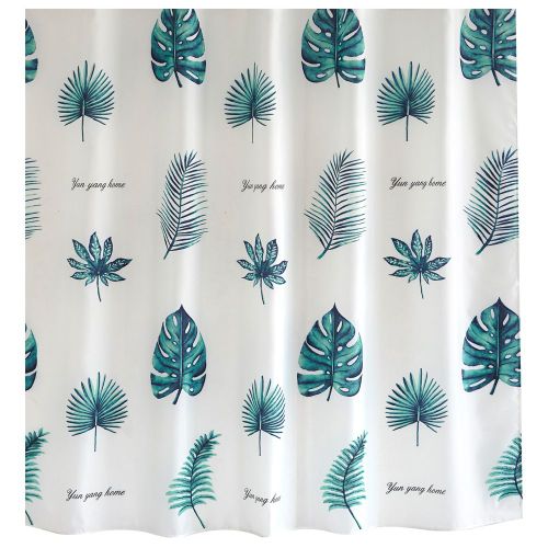 HJLIAN Rideau de douche en polyester impermeable avec crochets de suspension (XL)