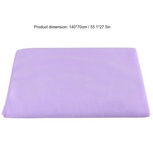 Hjlian Serviette De Bain En Microfibre A Sechage Rapide, 140 X 70 Cm, Pour Voyage, Plage, Douche, Gant De Toilette, Couverture (Violet Clair)